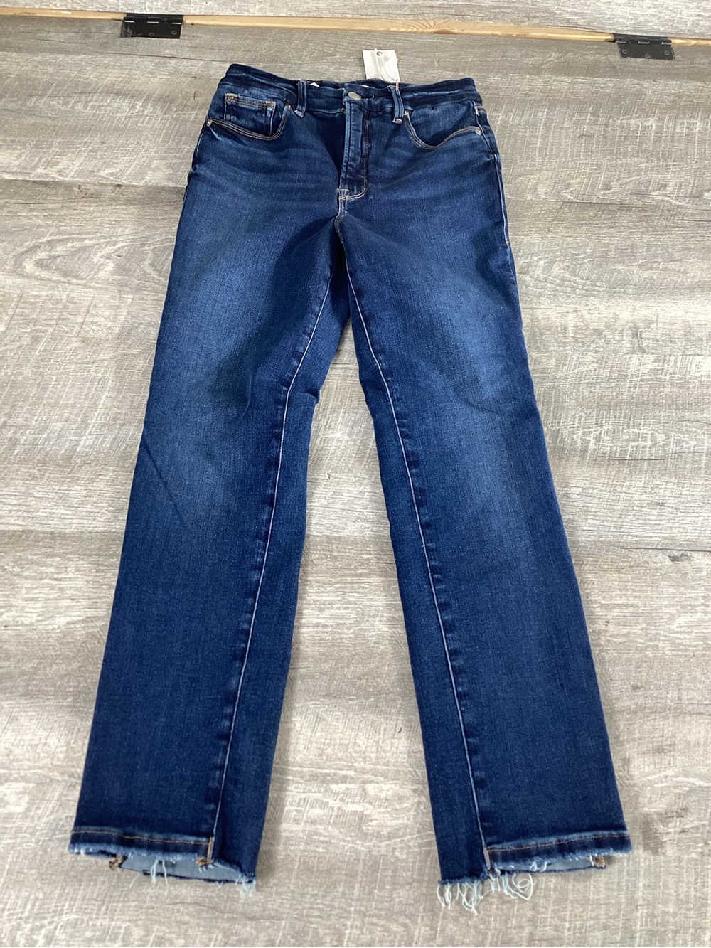 Good American Good Classic Slim Bootcut Jeans Women Size 4/27 Dark Wash NWT